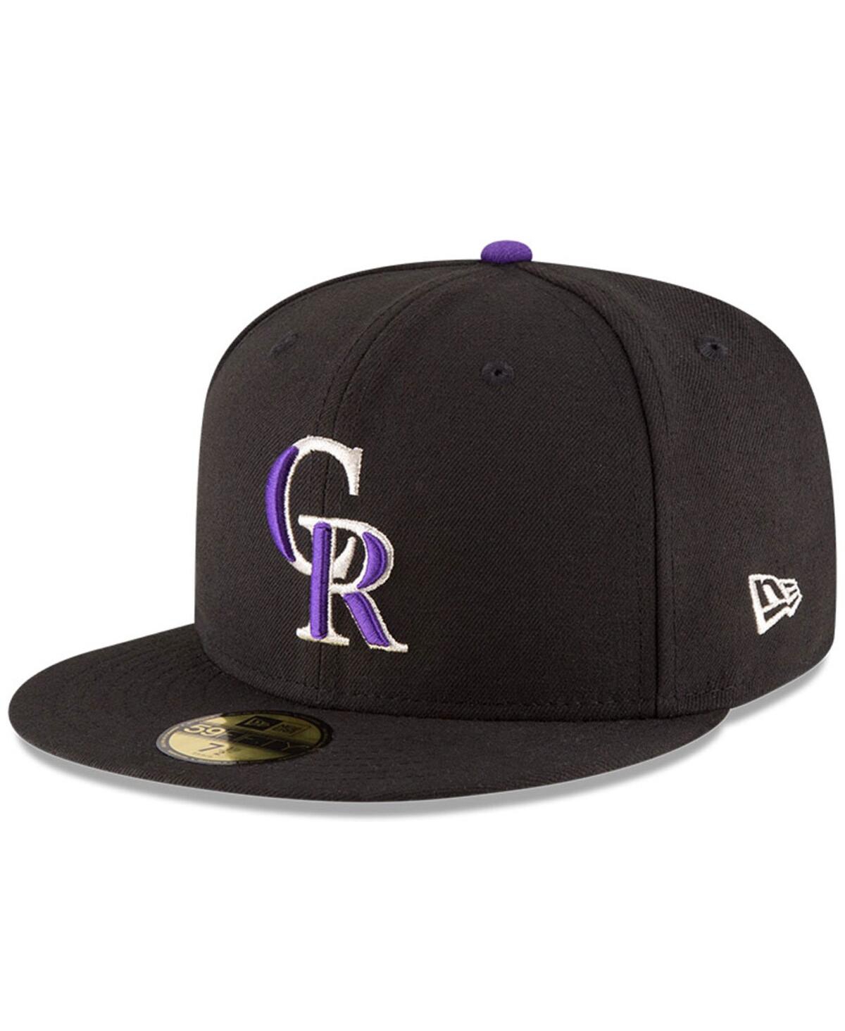 New Era Men'sColorado Rockies National Baseball Hall of Fame 59FIFTY Fitted Hat - Black