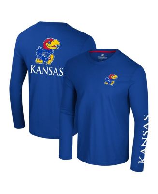 Colosseum Men's Royal Kansas Jayhawks Logo Lockup 3-Hit Active Blend ...