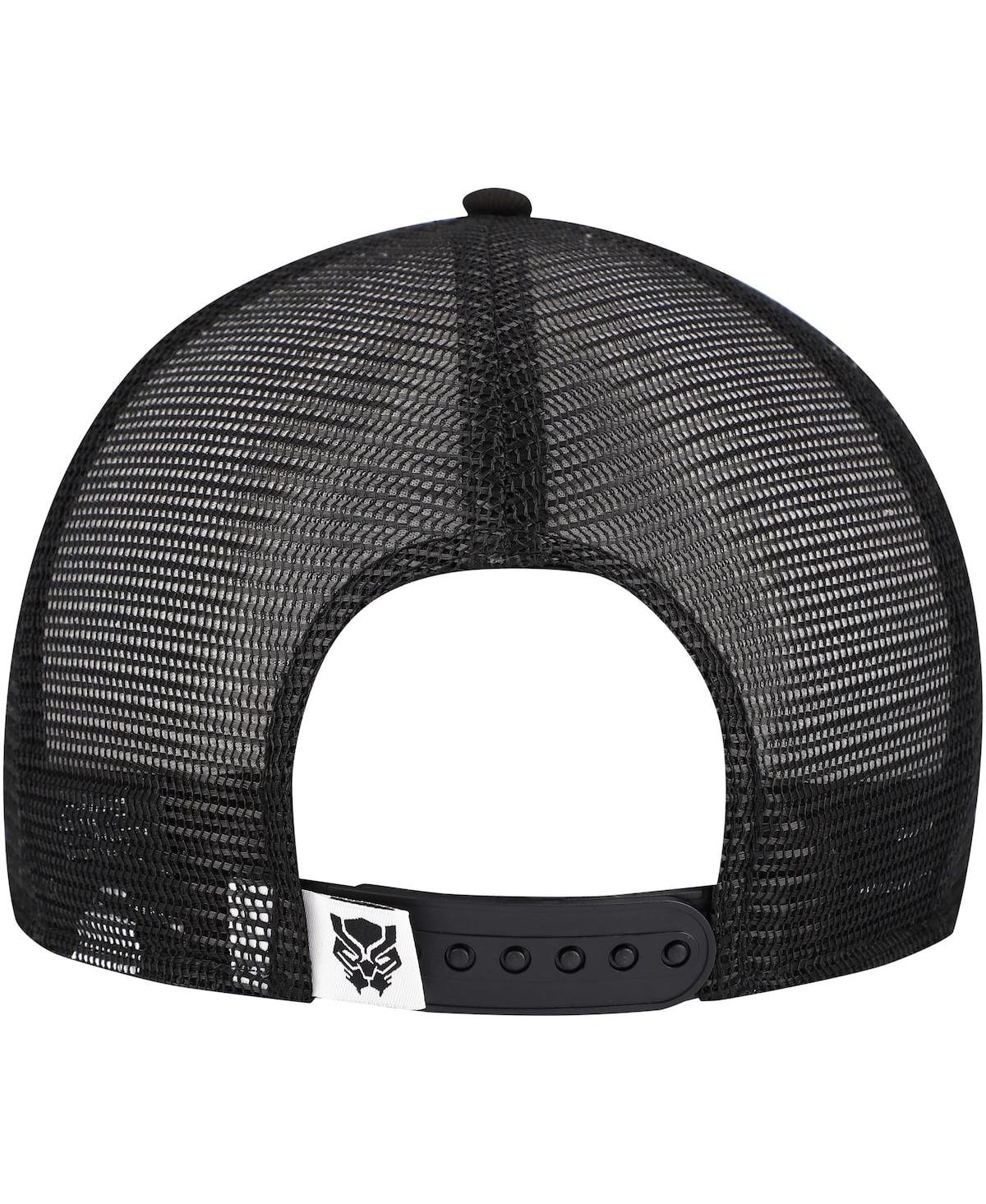 NEW ERA MEN'S BLACK BLACK PANTHER 9FIFTY SNAPBACK TRUCKER HAT 