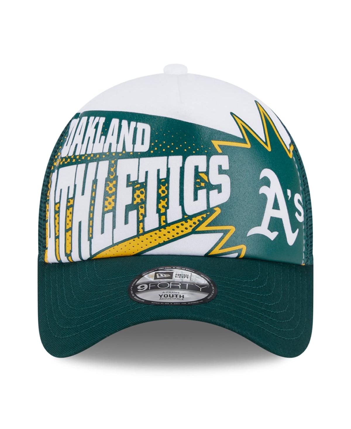 New Era Big Boys And Girls Green Oakland Athletics Boom 9forty Adjustable Hat In Green