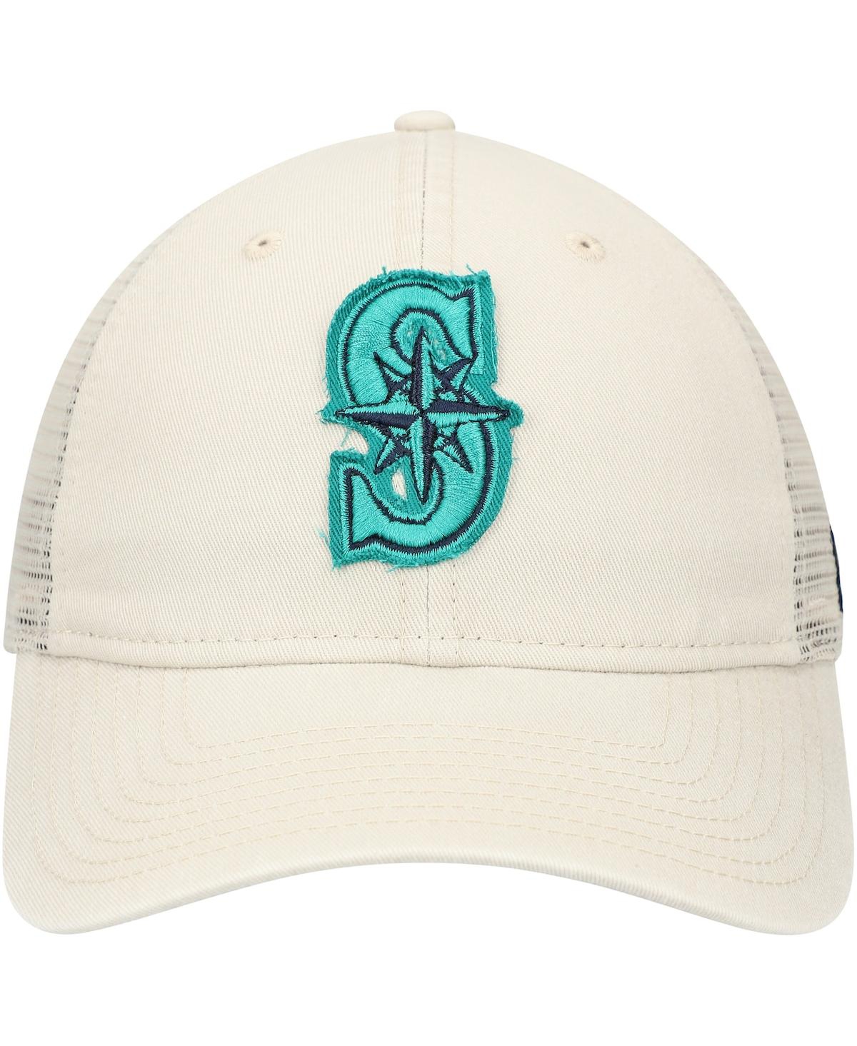 NEW ERA MEN'S STONE SEATTLE MARINERS GAME DAY 9TWENTY ADJUSTABLE TRUCKER HAT 