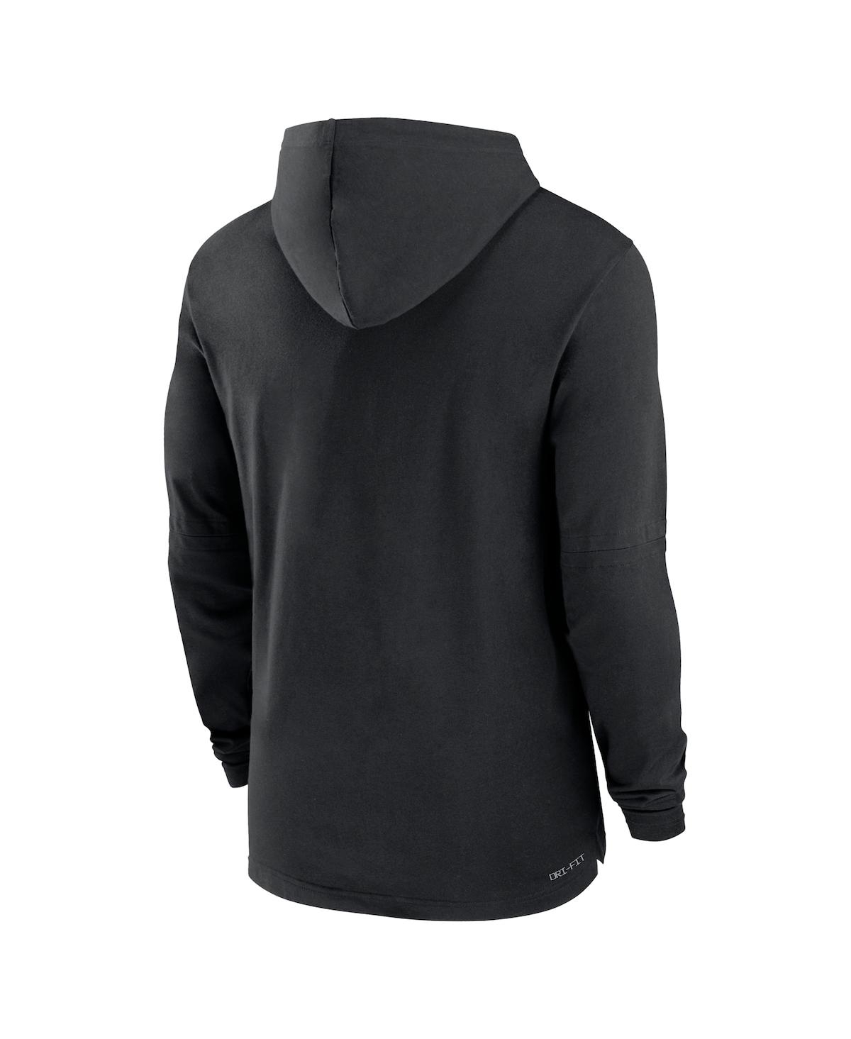 Nike Men's Iowa Hawkeyes Sideline Hoodie Performance Long Sleeve T-Shirt