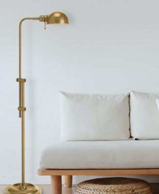 40" Metal Fedora 1 Light Adjustable Pharmacy Floor Lamp