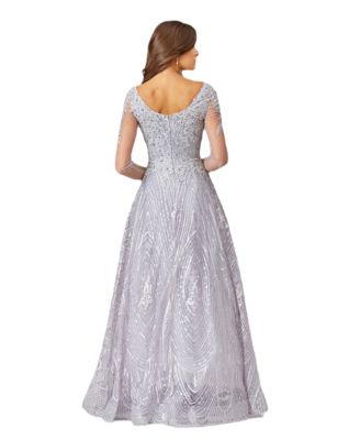 Women's Long Sleeve Lace Ballgown