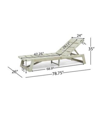 Streamdale Acacia Wood Chaise Lounge Set (Set Of 2)