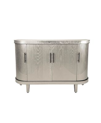 Simplie Fun Curved Sideboard Console Table with Adjustable Shelves