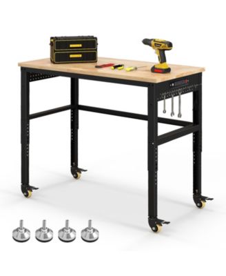 48 Inch Adjustable Work Bench with Power Outlets