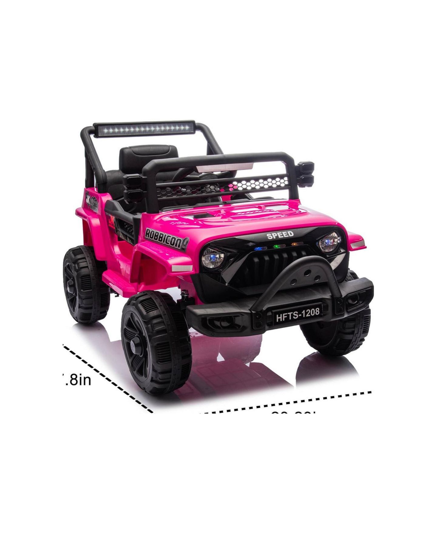 Детская игрушка Streamdale Furniture 12V Kids Electric Ride On Truck with Parental Control, 66.14 lbs Capacity, от 3 лет, цвет: Розовый — фото 3