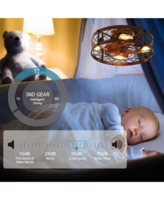 Caged Ceiling Fans with Lights, 20" Flush Mount