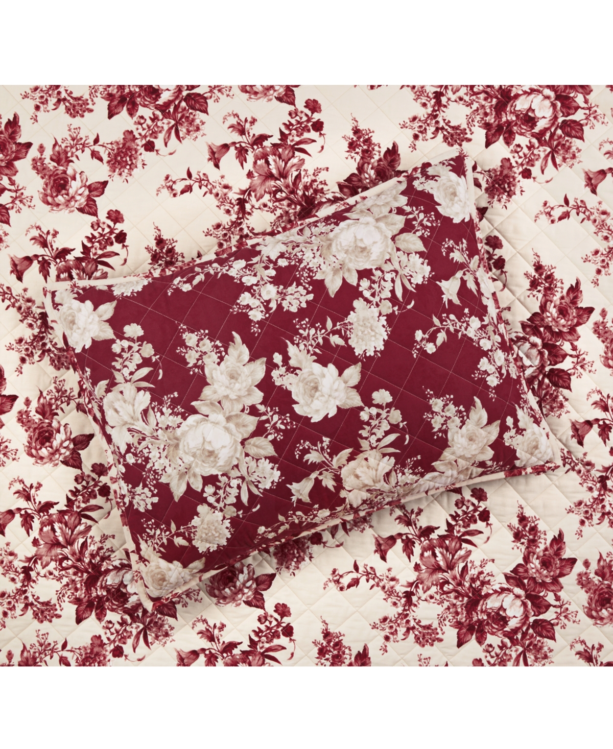 Charter Club Vintage-Look Toile Cotton Sham, Standard, Exclusively at Macy's