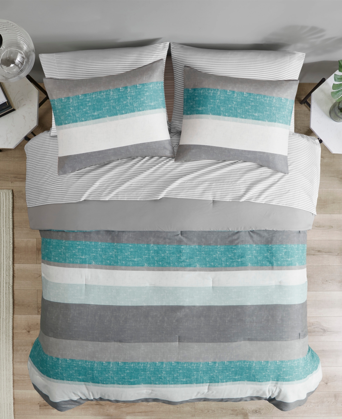 Madison Park Essentials Jaxon Wide Stripe 7-Pc. Comforter Set