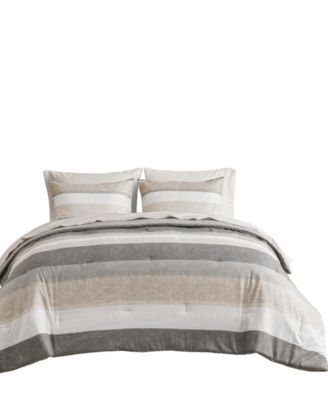 Jaxon Wide Stripe 7-Pc. Comforter Set, Queen