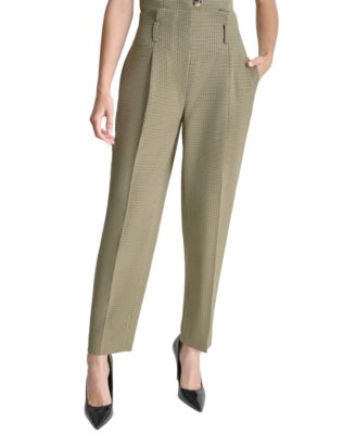 DKNY Petite Printed High Rise Paper Bag Waist Pants Macy s