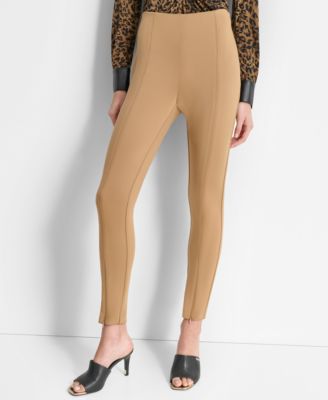 DKNY - Women's Front-Seam Zippered-Hem Pants