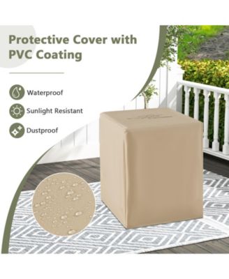2-in-1 Gas Tank Holder Side Table with Protective Cover