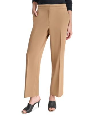 DKNY - Petite Seamed Waistband Wide-Leg Pants