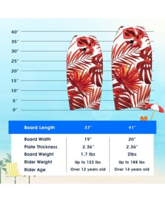 41 Inch Lightweight Surfboard With Fin EPS Core for Kids and Adults-L
