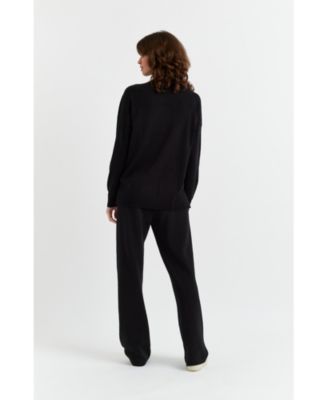 Women's Relaxed Roll Neck Wool & Cashmere Sweater