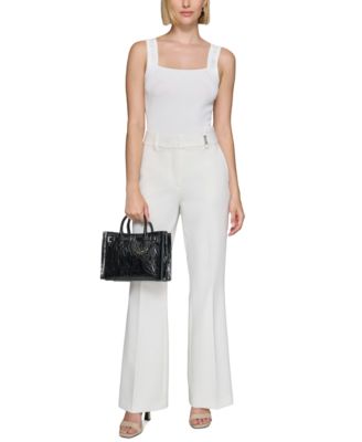 Cerise Leather Crossbody 