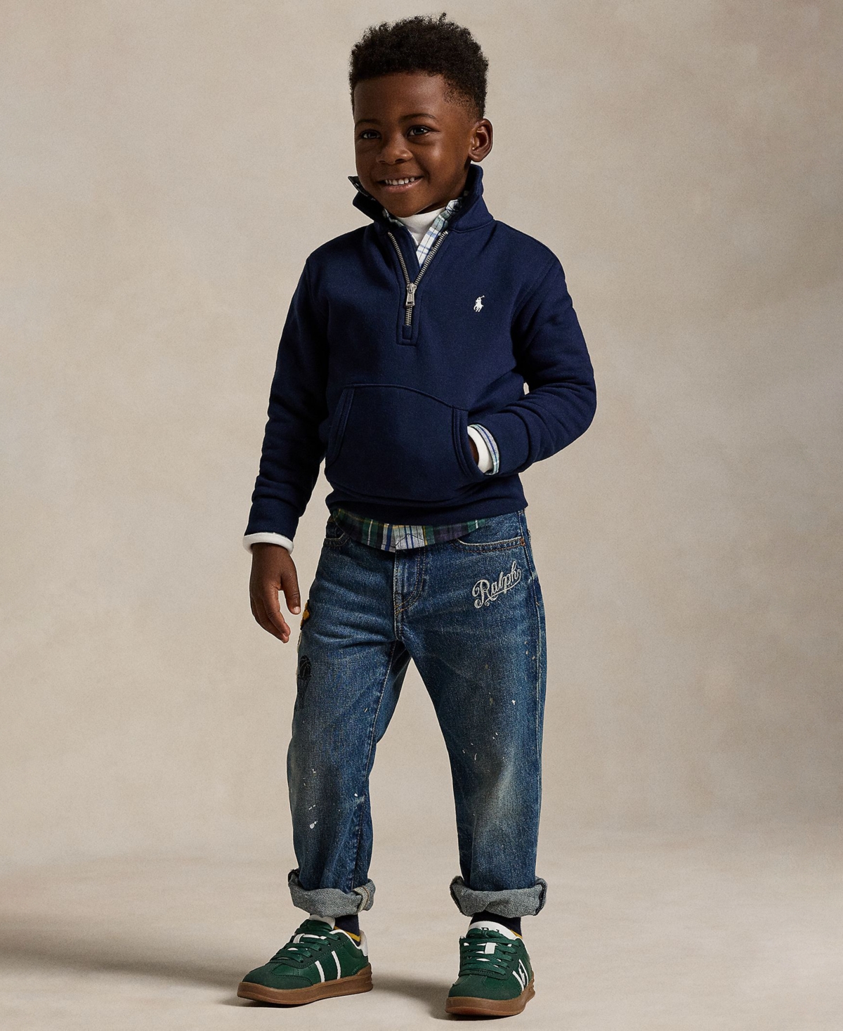 Polo Ralph Lauren Toddler and Little Boys Fleece Quarter-Zip Pullover Sweatshirt
