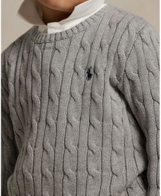 Boys 2-7 Cable-Knit Cotton Sweater