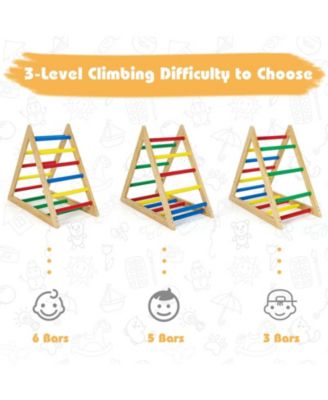 Climbing Triangle Ladder with 3 Levels for Kids-Multicolor