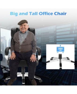 Big and Tall Adjustable High Back Leather Executive Computer Desk Chair