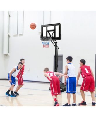 Portable Basketball Hoop with 4.6 to 10 Feet 10-Level Height Adjustable