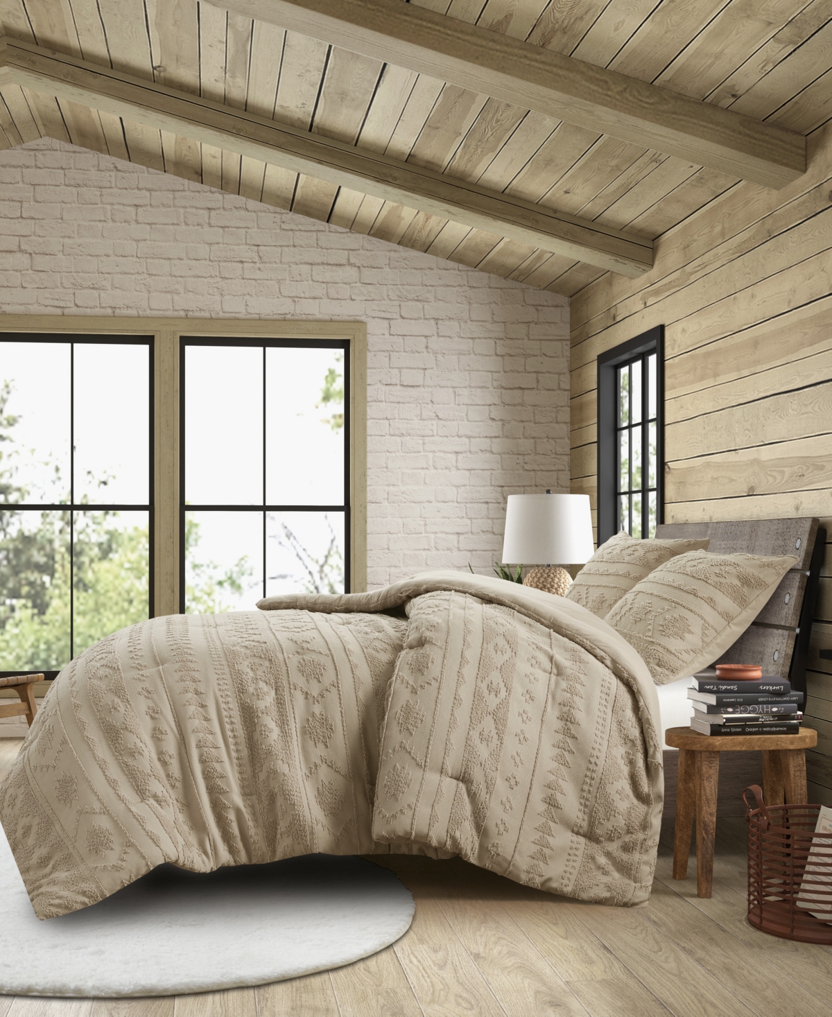 Woolrich Breckenridge Chenille Oversized 3-pc. Comforter Set, King/california King In Tan