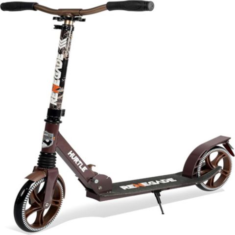 Детская игрушка Hurtle Renegade Aluminum Alloy Foldable Lightweight Kick Scooter, 220 LB Capacity, Ages 8+