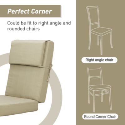 Outdoor Chair Cushion 20.5x20.5x4.33 inches Patio Furniture Seat Cushion - Set of 4