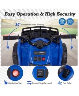 6V Kids Ride On Electric ATV with LED Headlights and MP3 Player-Pink