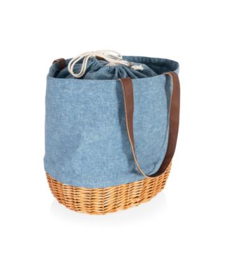 Coronado Canvas and Willow Basket Tote