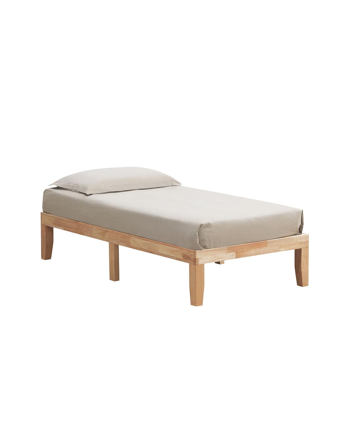 Gymax 14'' Twin Size Wooden Platform Bed Frame w/ Strong Slat Support Espresso