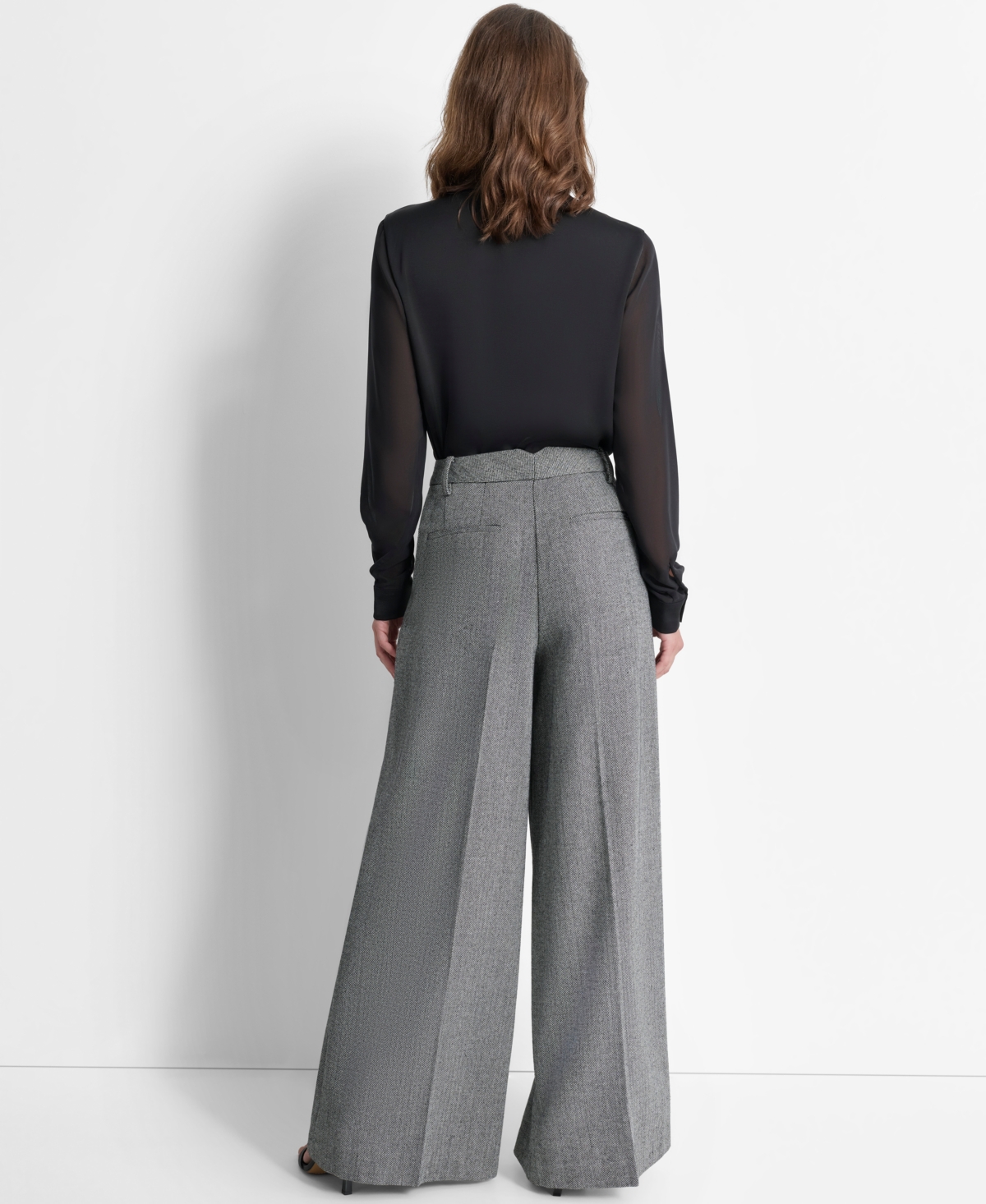 Dkny Women's High-Rise Wide-Leg Pants -ivy