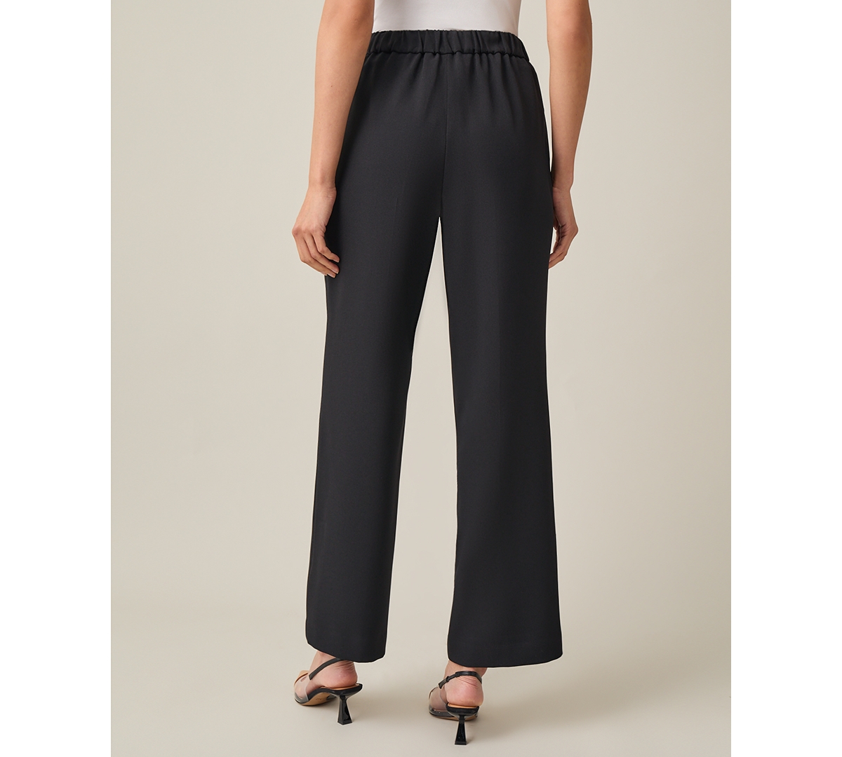 Kasper Women's Pull-on Straight-leg Pants In Black