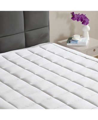 CIRCLESHOME Ultra-Plush Down Alternative Cotton Top Mattress Pad White Full
