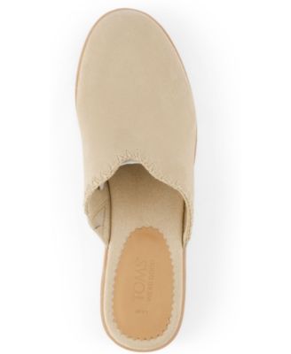 Women's Addison Suede Wood Mule Clog