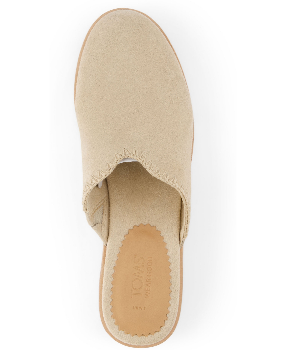 Shop Toms Women's Addison Suede Wood Mule Clog In Oatmeal Suede