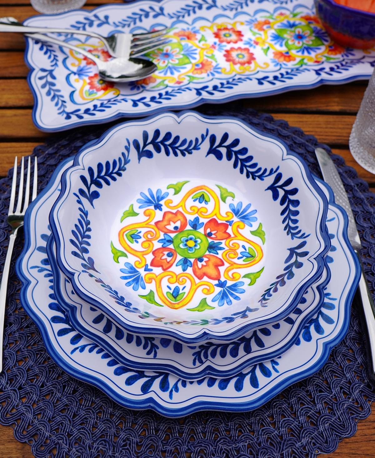 Certified International Flores 12 Pc Dinnerware Set, Service For 4 In Miscellaneous