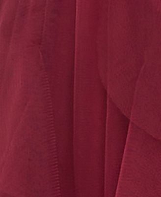 Juniors' Surplice-Neck Ruffle-Skirt Dress