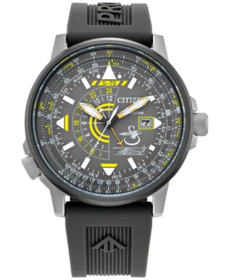 Citizen - Men's Promaster Nighthawk Sikorsky Gray Rubber Strap Watch 42mm