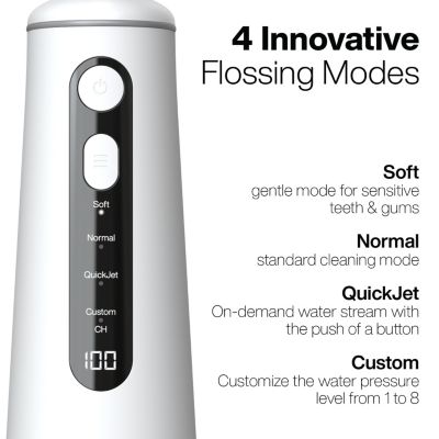 Elite Flosser - Rechargeable Water Flosser with 4 Tips - Oral Irrigator with 4 Modes - Portable & Cordless