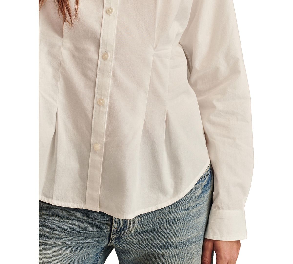 Lucky Brand Women's Linen Prep Button-front Shirt In Bright White