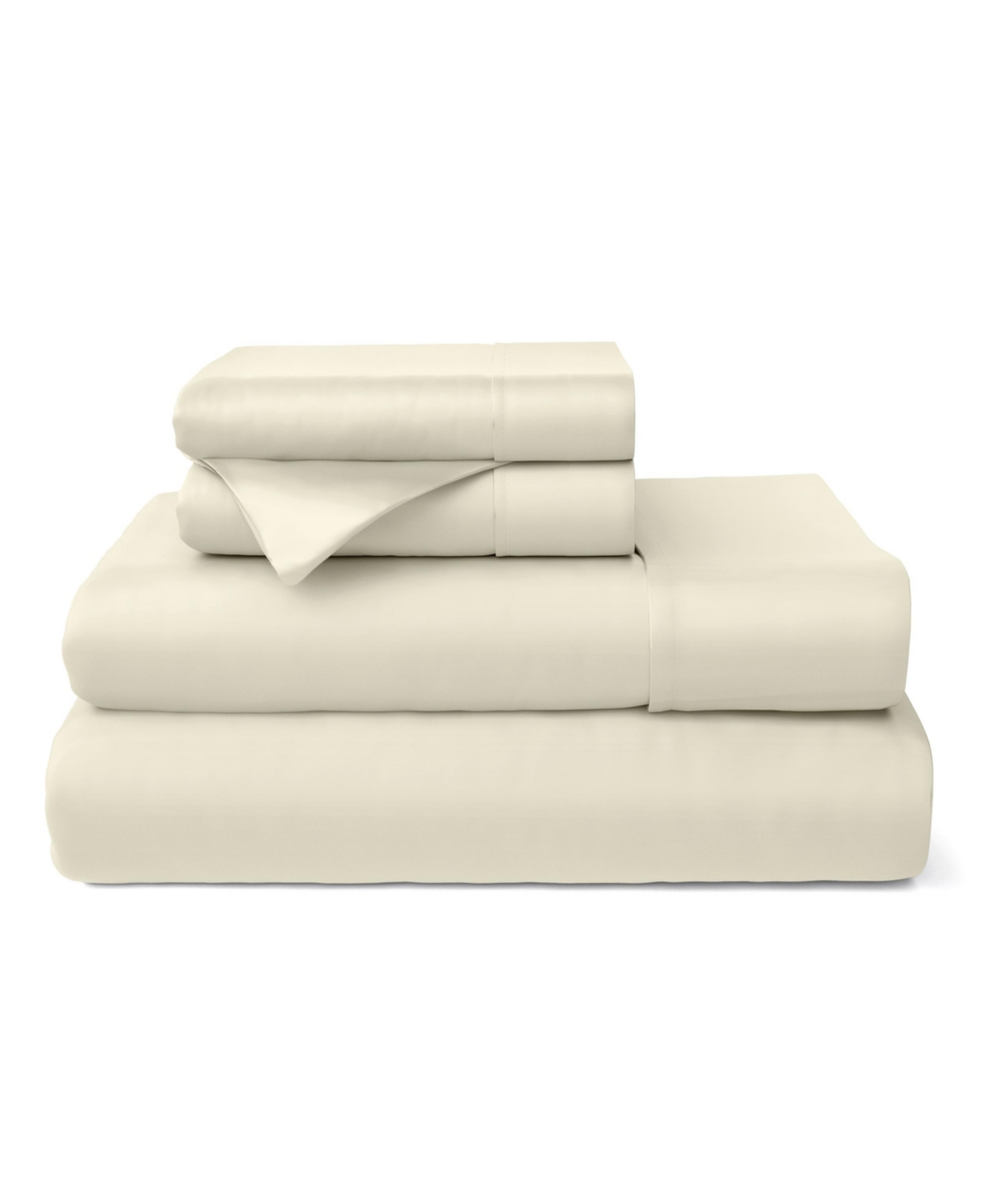 Cosy House Collection 100% Bamboo Viscose - Bed Sheet Set - Cooling, Breathable, Silky Soft - Cream