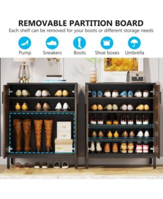 Shoe Cabinet with Doors, 20 Pairs Entryway Shoe Storage Cabinet with Shelves