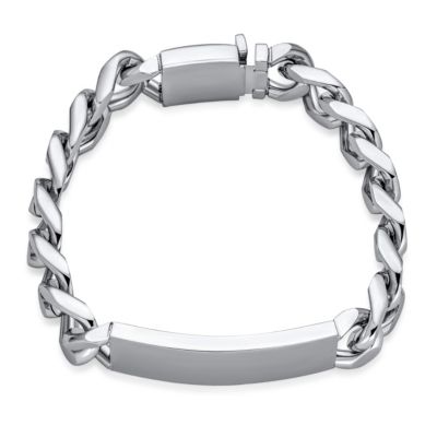 Black Silicone Wristband Identification ID Bracelet Stainless Steel Watch Buckle Clasp