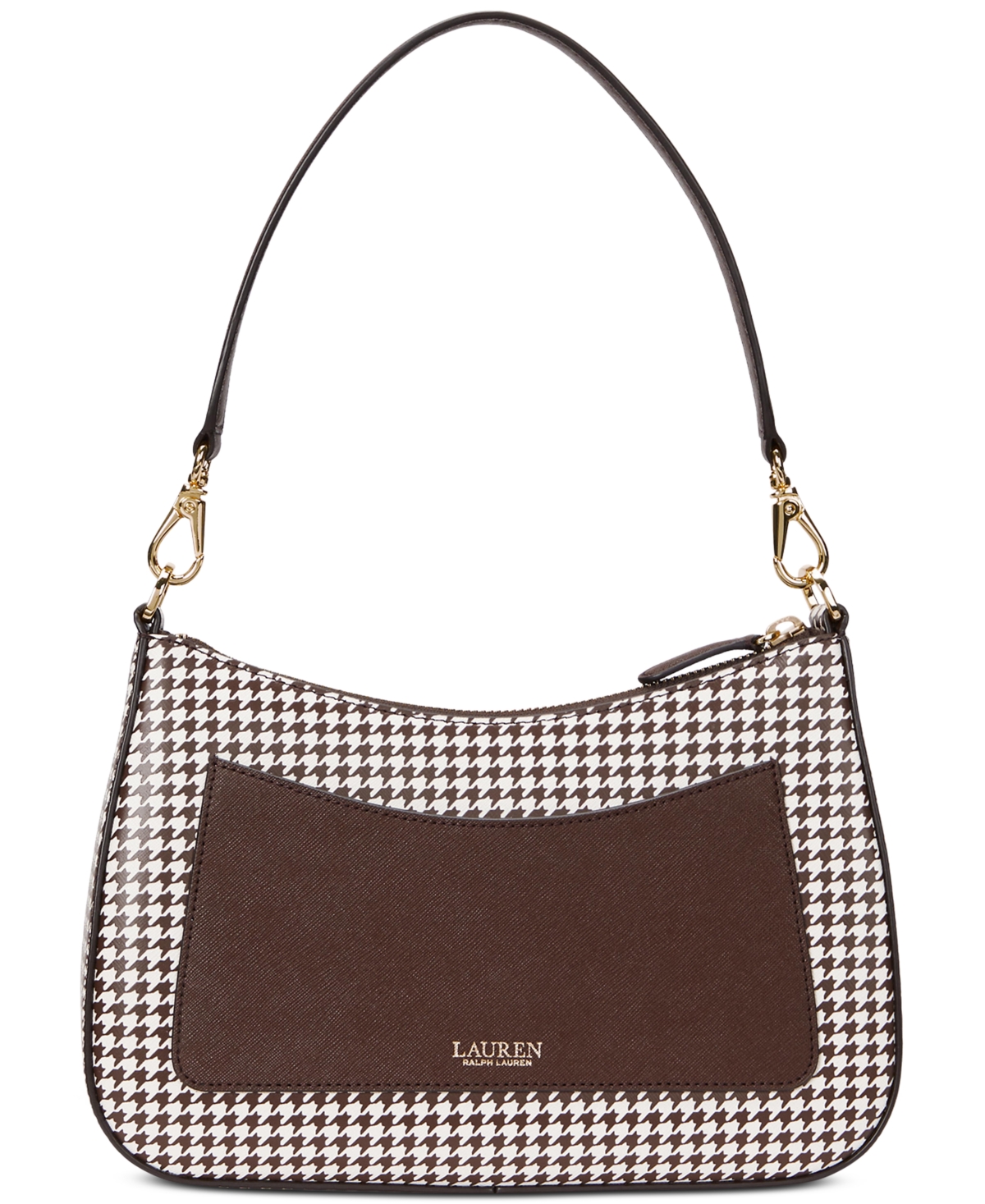 Lauren Ralph LaurenLeather Small Danni Bag - Houndstooth