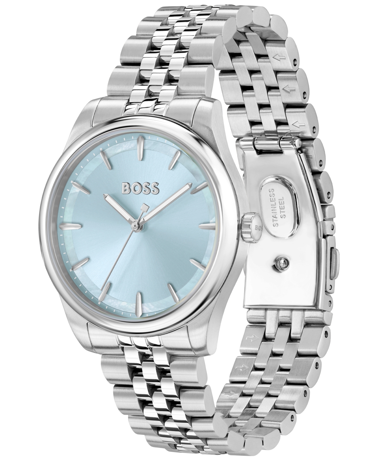 Hugo Boss Women's Graceful Quartz Basic Stainless Steel Watch 36mm In Silver-tone