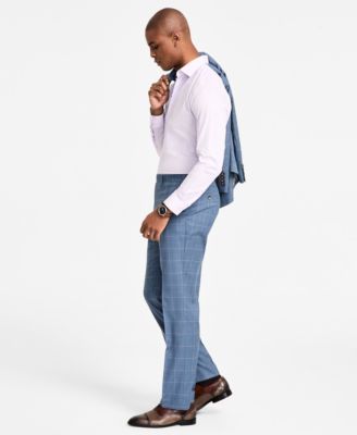 Men's Classic-Fit Plaid Suit Pants